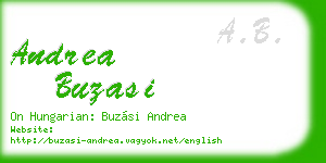 andrea buzasi business card