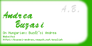 andrea buzasi business card